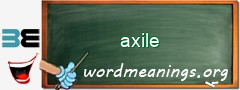 WordMeaning blackboard for axile